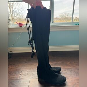 Black over the knee boots